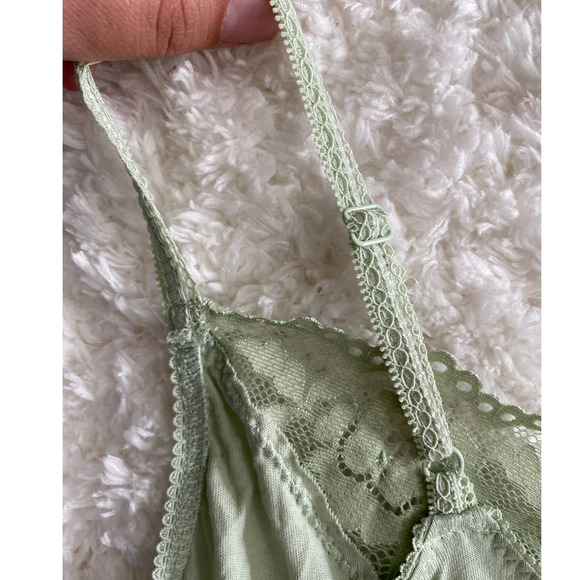 Intimately Free People Green Lacey Strappy Bodysuit Top NEW Size XS - Picture 9 of 12